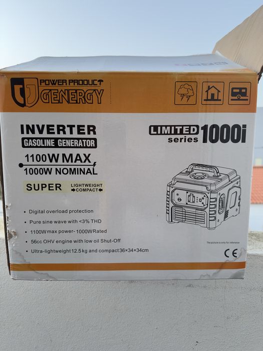 Gerador Inverter GENERGY LIMITED 1000i Como Novo