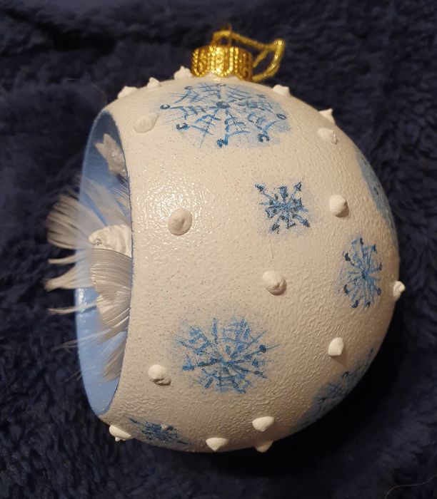 Handmade ręcznie wykonana duża bombka