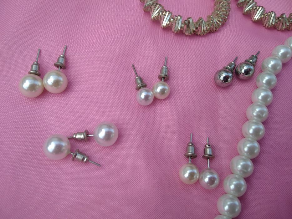 Свадебные серьги бусы с жемчугом для свадьбы