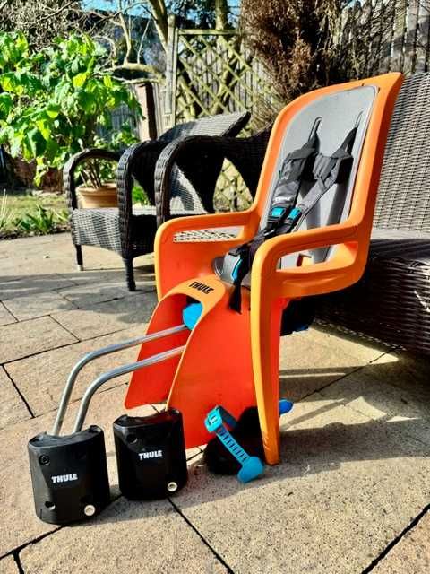 Fotelik rowerowy Thule RideAlong – stan bardzo dobry + 1 uchwyt Quick