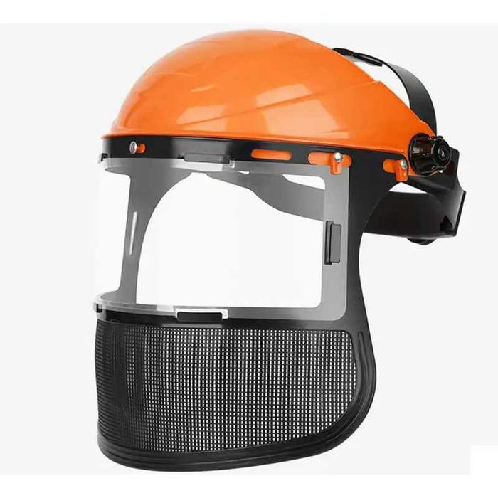 Capacete de Proteção com Viseira Jardinagem Roçagem Poda Ajustável NOV
