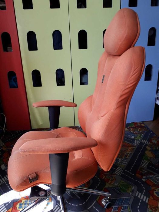 Эргономичное кресло Kulik System Royal оранжевое. Самовывоз