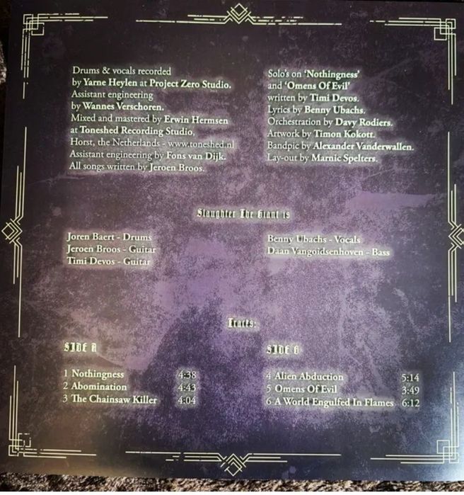 Slaughter The Giant Abomination Limited 300 Green Winyl Metal