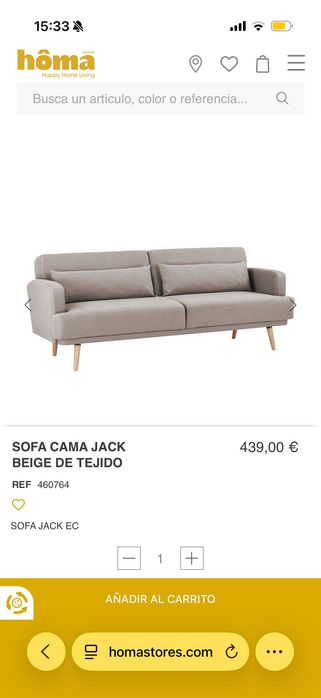 Sofá-cama da marca Homa