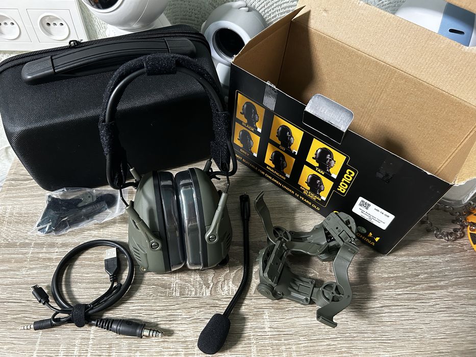 Тактичні активні навушники Noise Reduction Tactical Headset HD-16