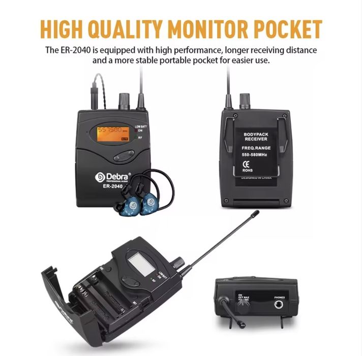 In-ear monitor pessoal wireless