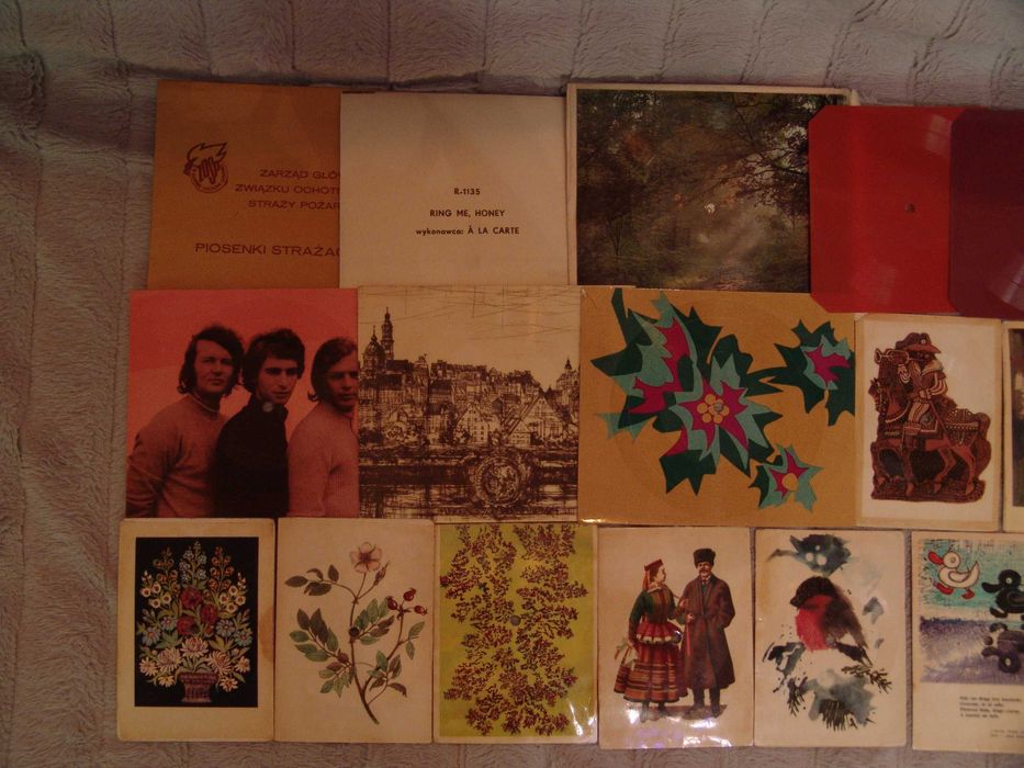 Pocztówki dźwiękowe z dawnych lat - 19 sztuk