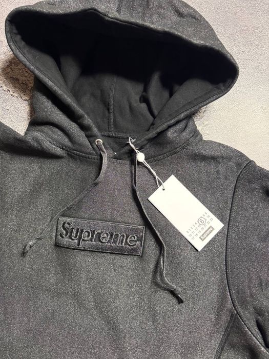 Худі Supreme x MM6 Maison Margiela foil box logo
