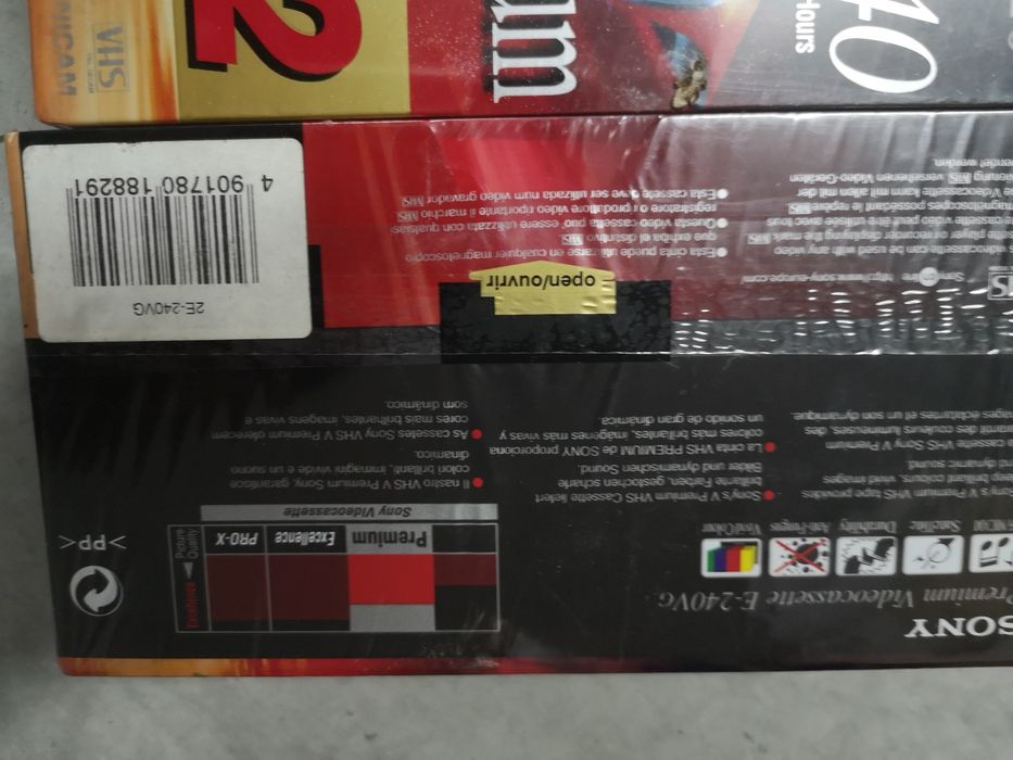 Cassetes VHS Sony