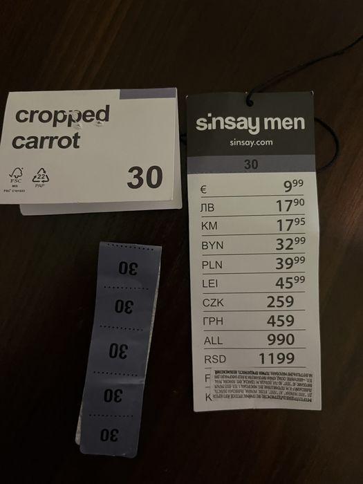 Джинси Sinsay чоловічі S розмір