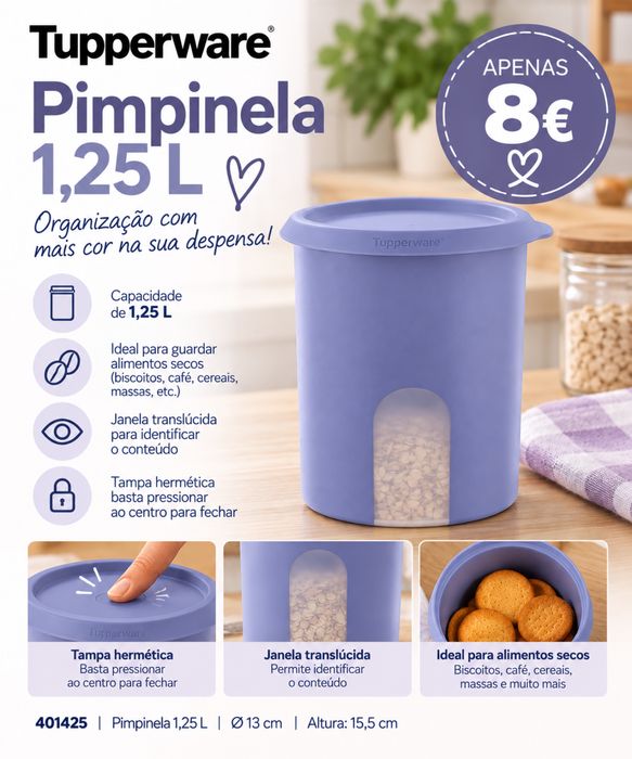 Pimpinela 1,25L. tupperware