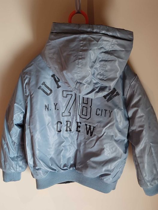 Blusão reversível Cinzento impermeável - Marca Benetton - 4 anos