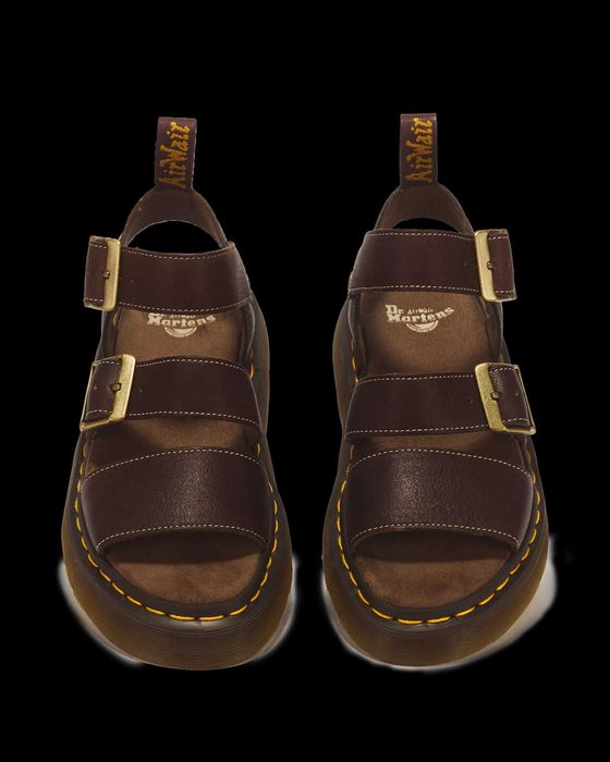 Dr. Martens Gryphon Quad Grizzly sandały skórzane platforma brązowe r. 38