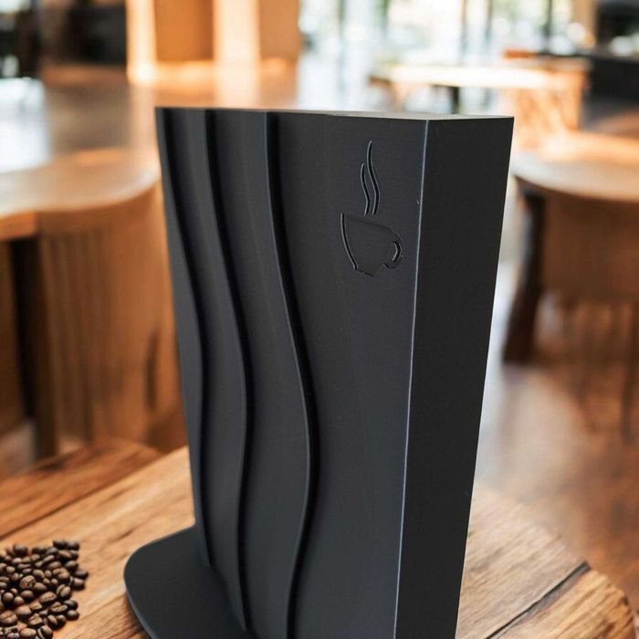 Suporte e organizador de cápsulas Nespresso com design ondulado