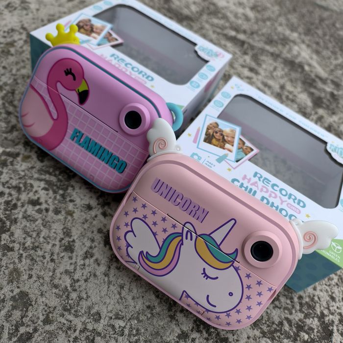 Дитячий фотоапарат миттєвого друку YT008 PINK FLAMINGO із підтримкою