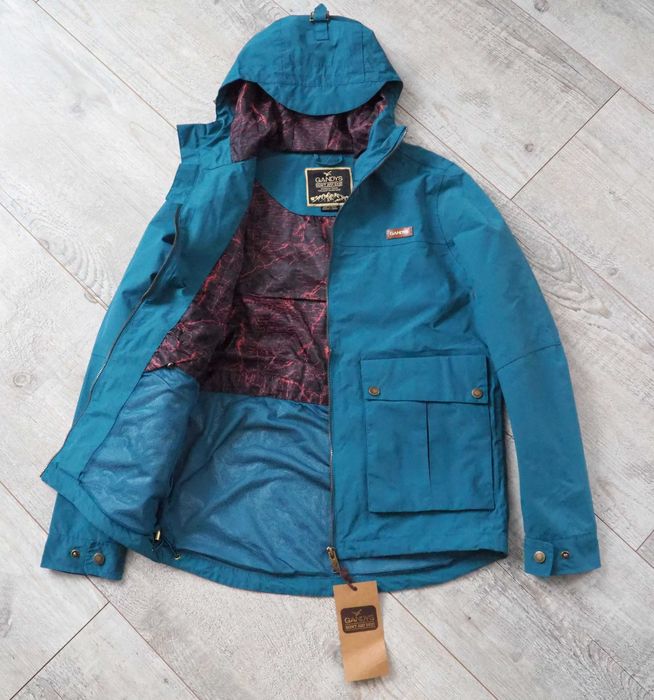 GANDYS_Teal Rainforest Waterproof Jacket__wodoodporna damska kurtka _S