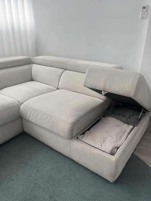 Sofa com box e acento extensivel