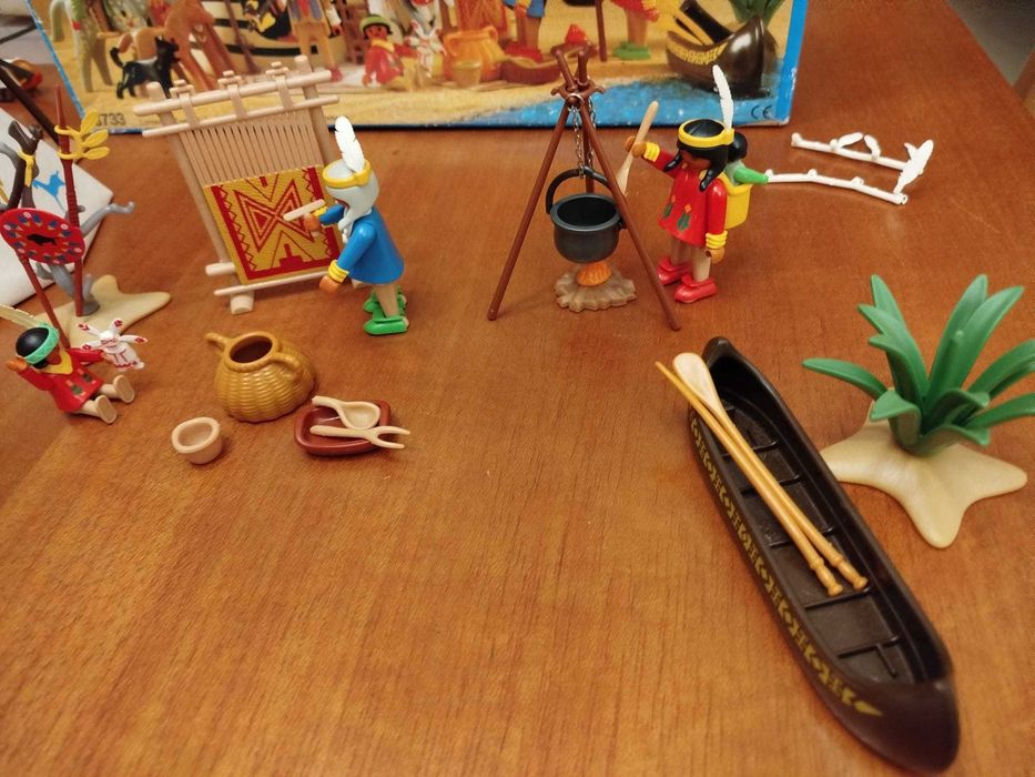 Playmobil Vintage 3733 - Acampamento Índio COMPLETO COM CAIXA (1989)