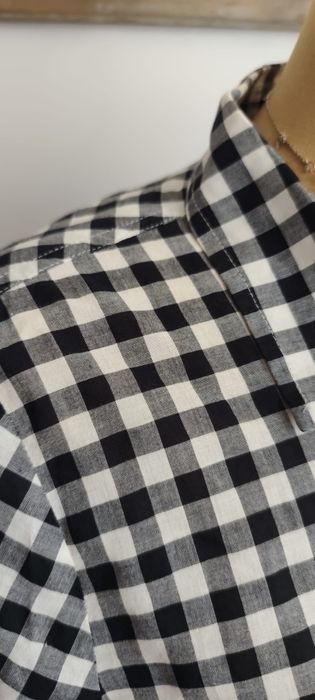 KOSZULA damska J.Crew czarno-biała w kratkę ROZMIAR M