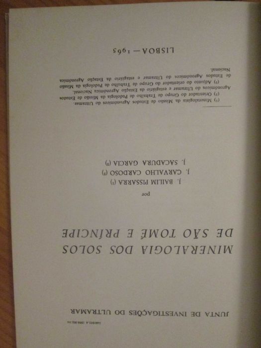 Mineralogia dos solos de S. Tomé e Príncipe, PISSARRA, CARDOSO, GARCIA