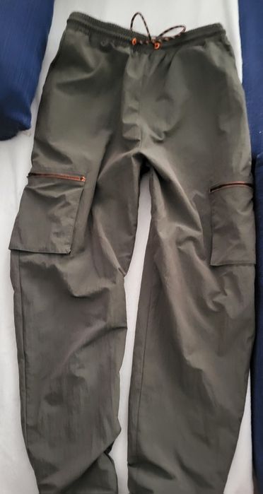 OKAZJA stylowe spodnie ortalionowe bojówki dresowe 40 l 42 xl 38