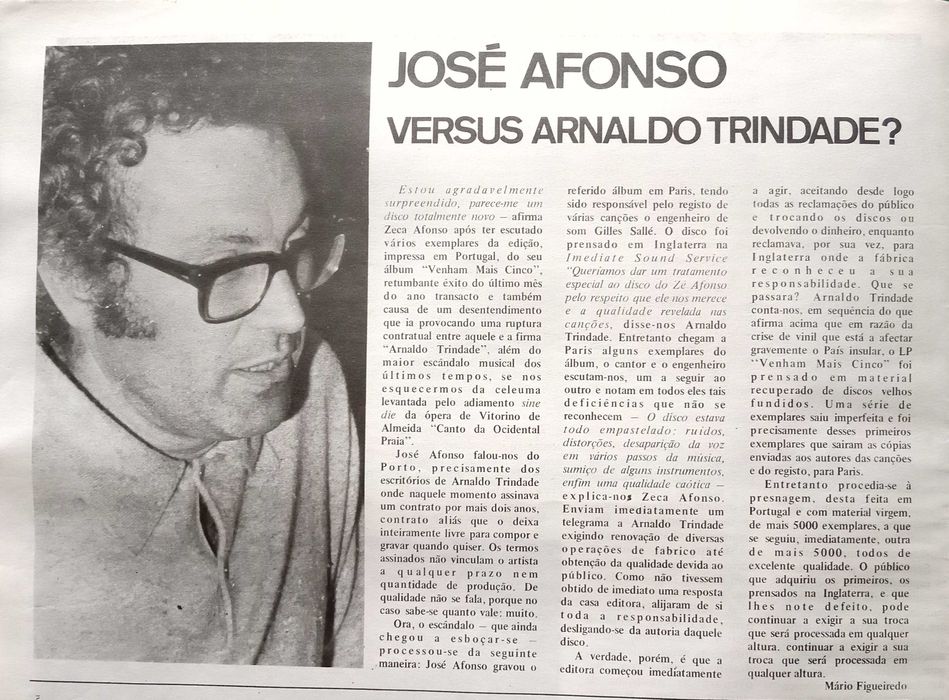 José Afonso	- - -		Musicalíssimo - nr. 63	- - - - -	Jornal