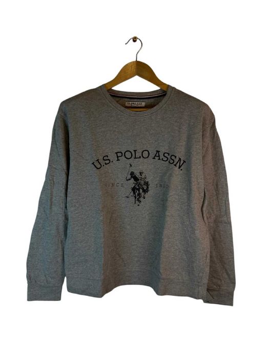 Bluza u.s. polo assn szara z dużym logiem l