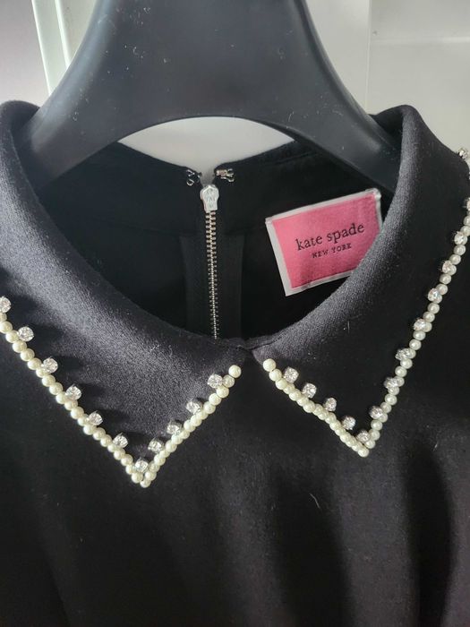 Kate spade sukienka z ozdobym kołnierzykiem 40 L