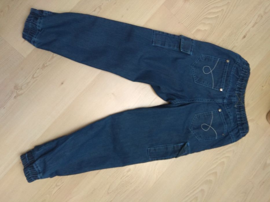 Spodnie jeans letnie 128, typu bojówki