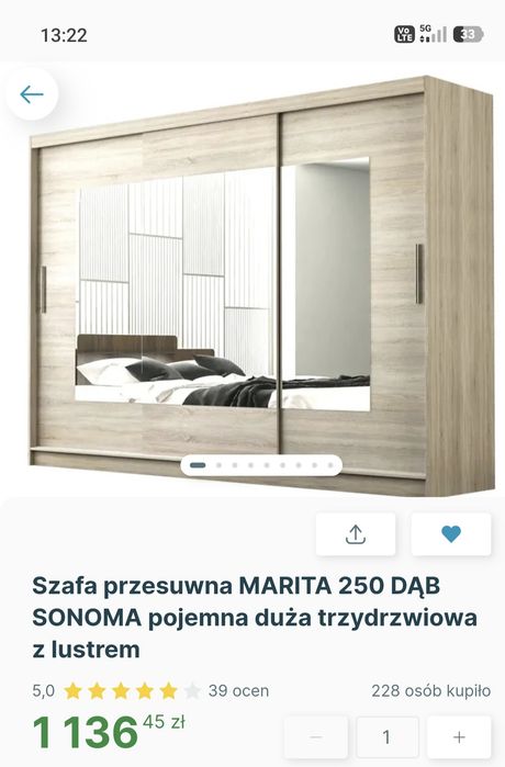 Szafa przesuwna 250