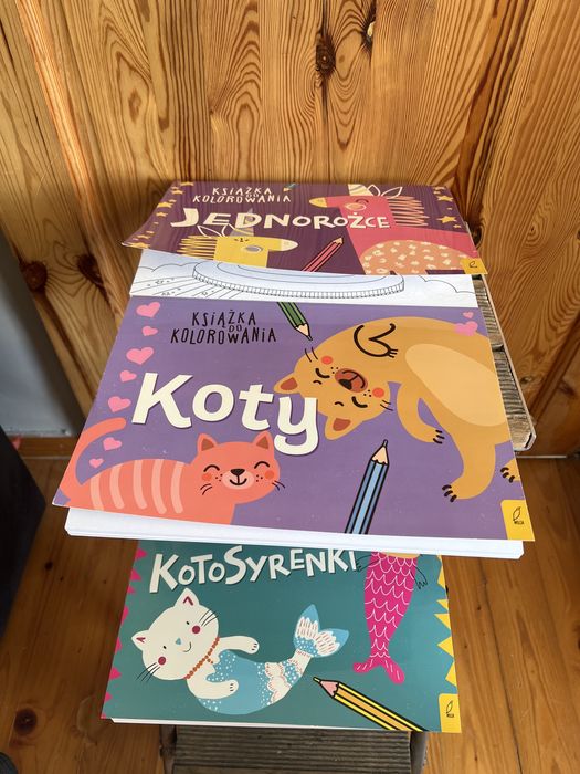 Sprzedam kolorowanki Jednorożec, Koty, Kotosyrenki.