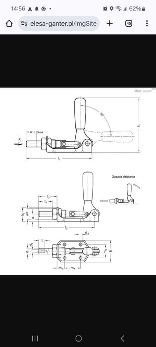 Napinacz suwakowy elesa+ganter