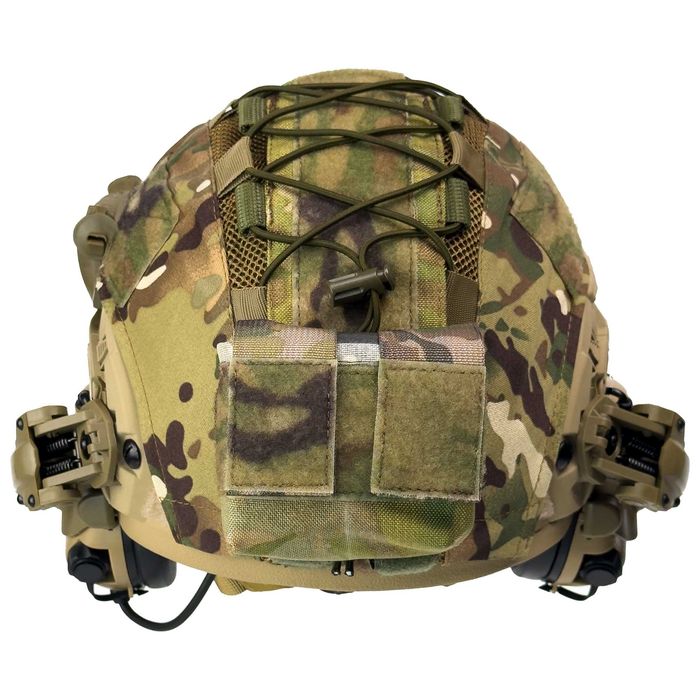 Комплект: шолом з кавером та навушник. + підсумок противаги + ліхтарик