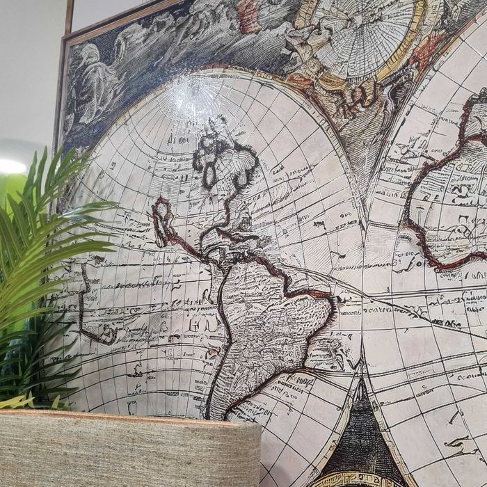 Quadro Mundo 180x120cm em vidro  By Arcoazul