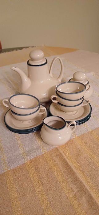 Oryginalny serwis do kawy SABA , lata 60 – 70 PRL,  Chodzież, art.Deco