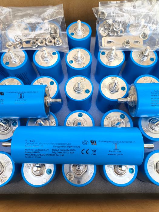 Аккумулятор LifePo4 EVE 20Ah 3.2V перемычки + гайки в комплекте