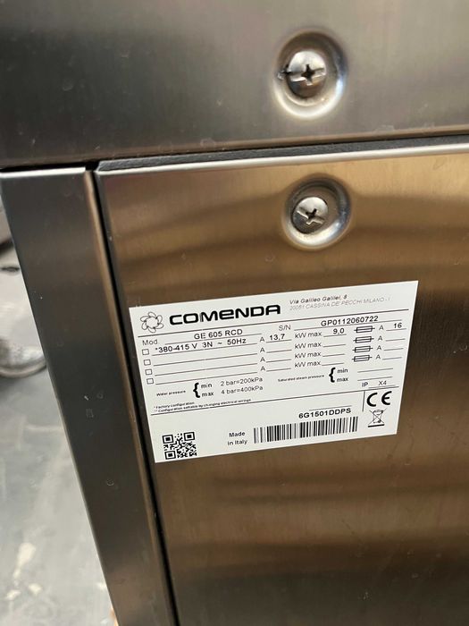 Zmywarka gastronomiczna Comenda GE605 RCD