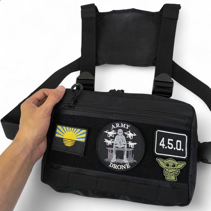 Тактична нагрудна сумка Cordura. MOLLE та Velcro. Тактическая