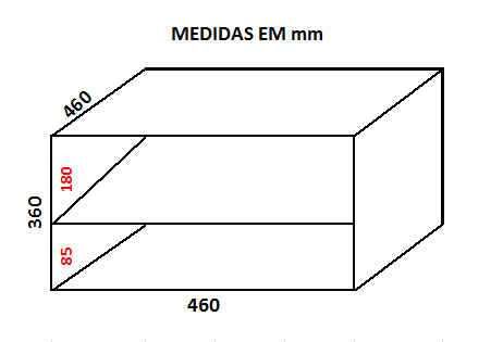 Móvel com prateleira em madeira e rodas