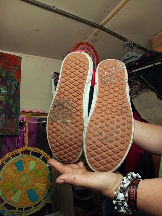 Vans x The North Face – sapatilhas pretas e vermelhas