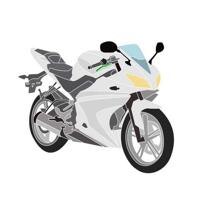 Komplet owiewek Yamaha YZF-R 125 08-13 Niemalowane
