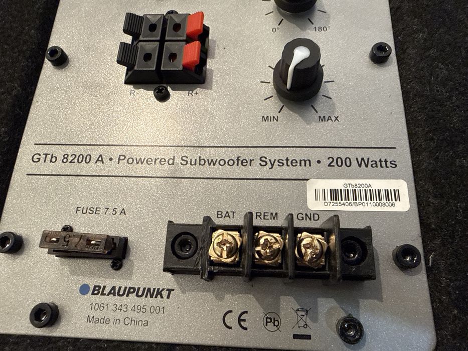 Subwoofer BLAUPUNKT GTb 8200 A