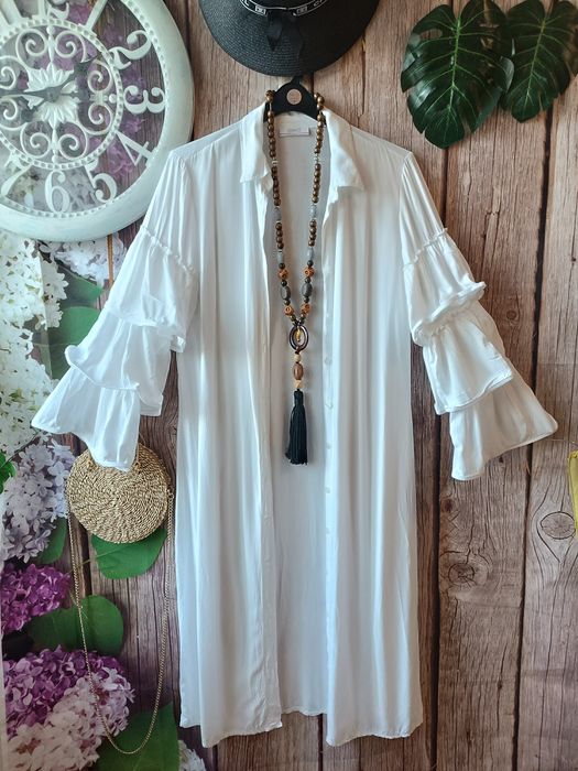 Пляжна  біла туніка . Р 46 . Італія