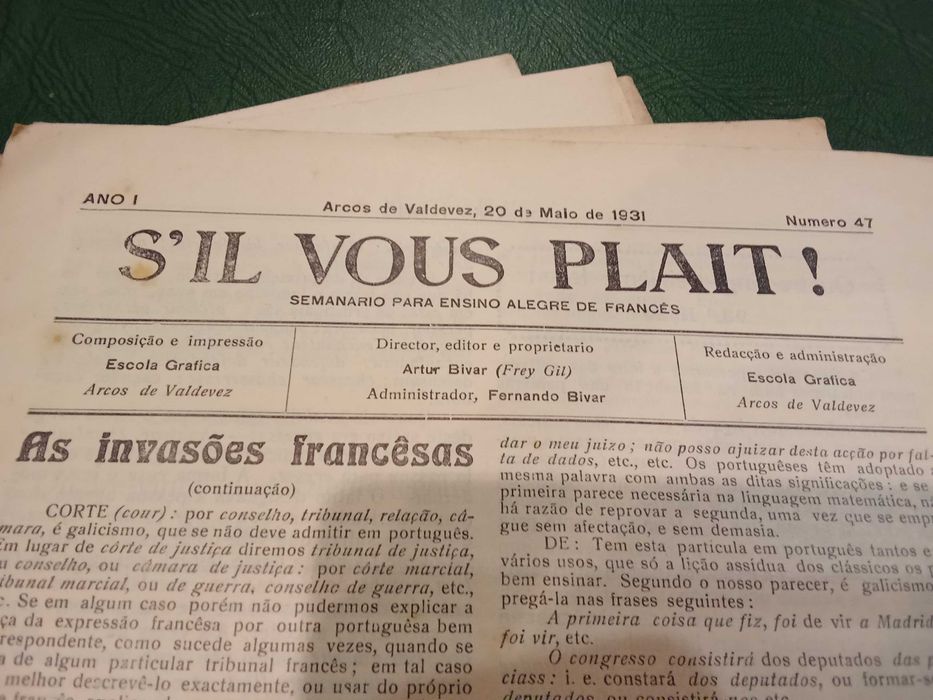 Jornal S'il Vous Plaint! - Arco de Valdevez (20 unidades)