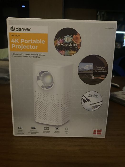 Projektor Denver PR-4700 HDMI, USB, 4K