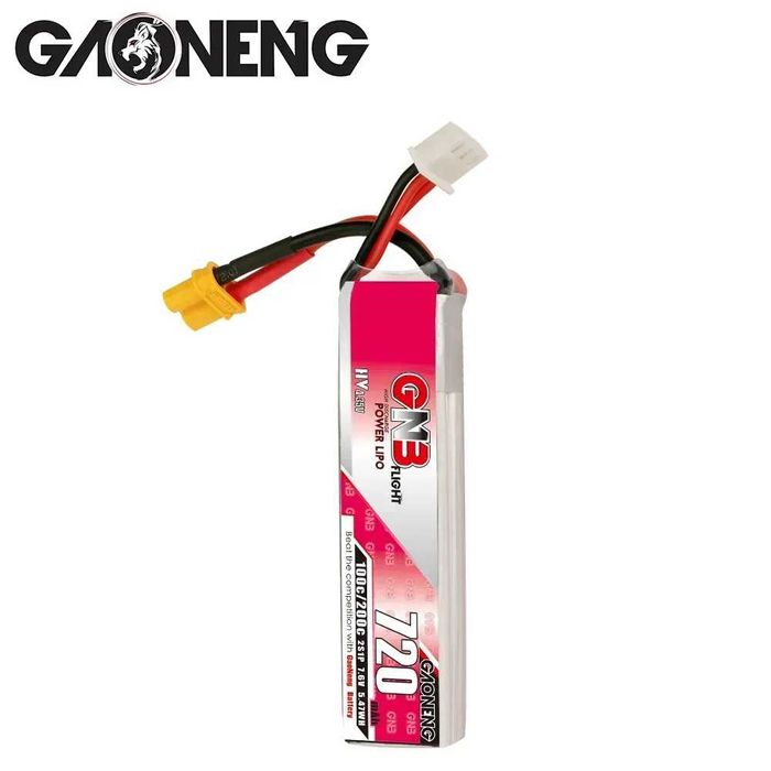 Акумулятор GAONENG GNB 2S 7.6V 720mAh 100C LiHV XT30 2S  FPV дрона