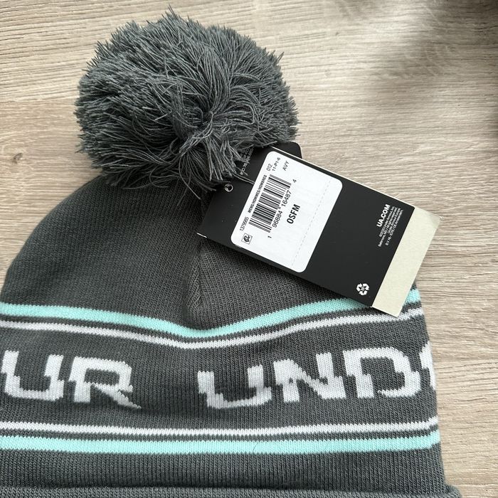 Шапка Under Armour Mens Halftime Pom Beanie Grey нова оригінал