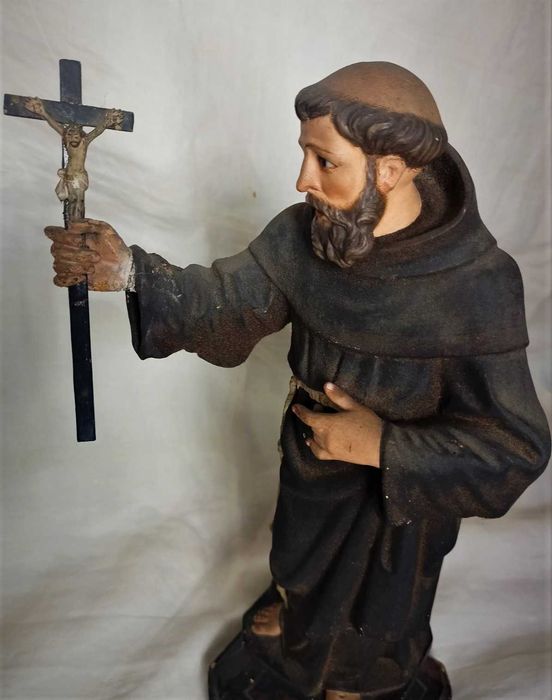 São Francisco Assis Terracota Séc XIX