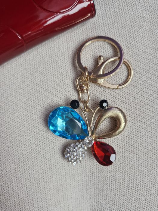 Nowy portfel czerwony ekoskórka lakierowana