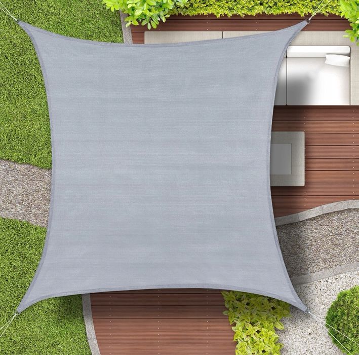 Żagiel ogrodowy 300 x 300 cm tkanina Przeciwsłoneczny RelaxDays Szary